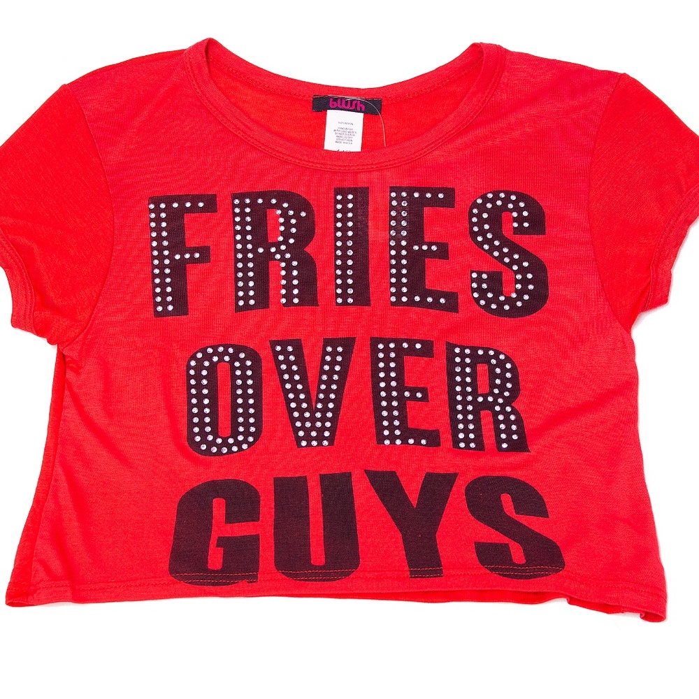 Fries Over Guys Crop Tee